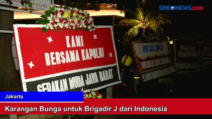 Karangan Bunga untuk Brigadir J Berjejer di Taman Ismail Marzuki Cikini