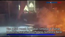 Tiga Rumah Kontrakan Terbakar di Padang, Empat Unit Motor Ikut Hangus