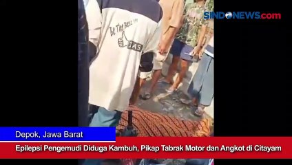 Epilepsi Pengemudi Diduga Kambuh, Pikap Tabrak Motor dan Angkot di Citayam, 1 Tewas