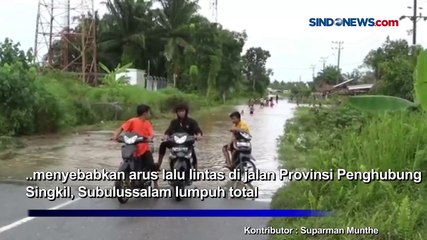Banjir Terjang Aceh Singkil, Jalan Provinsi Lumpuh