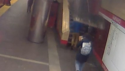 Commuter nearly hit by 25-pound ceiling panel at Massachusetts subway station