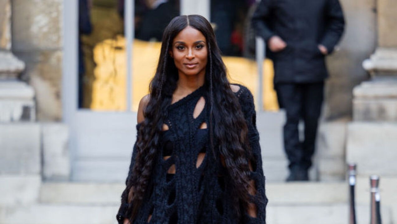 Ciara Went Pantsless in a Chunky Sweater That Had More Holes Than Knit