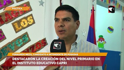 Destacaron la creación del nivel primario en el Instituto Educativo CAPRI