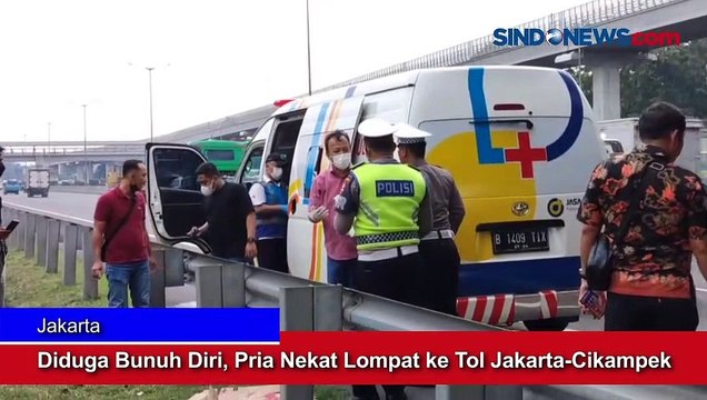 Diduga Bunuh Diri, Pria Nekat Lompat ke Tol Jakarta-Cikampek