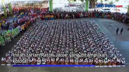Uniknya Tarian Ratoh Jaroe Asal Aceh Saat Ditampilkan Kolosal oleh Santriwati NWDI Lombok