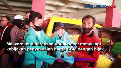 Harga BBM Naik, Polres Sukoharjo Bantuan Sosial untuk Sopir Angkot dan Tukang Becak