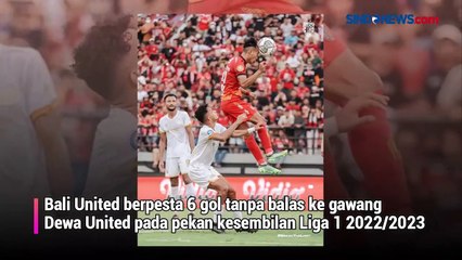 Ilija Spasojevic Hattrick, Bali United Gulung Dewa United Setengah Lusin Gol