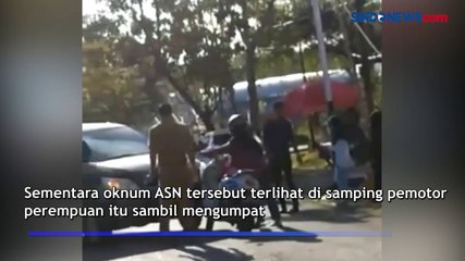 Viral! Aksi Arogan Oknum ASN di Sinjai Tendang Motor, Perempuan Terjungkal