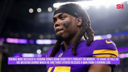 Vikings Wide Receiver KJ Osborn Helps Rescue Man From Burning Car