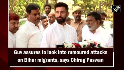 TN Guv assured to look into rumoured attacks on Bihar migrants, says Chirag Paswan