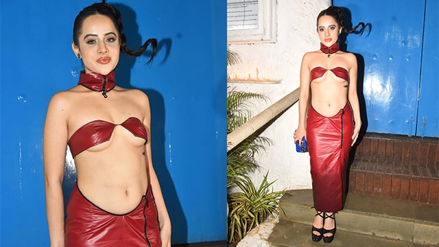 Urfi Javed Red Leather Dress के साथ टेढ़ी चोटी Video Viral | Boldsky