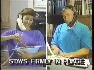 Hands-free telephone headset ad, 1993