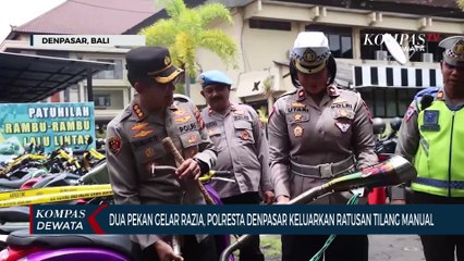 2 Pekan Razia, Polresta Denpasar Keluarkan Ratusan Tilang Manual