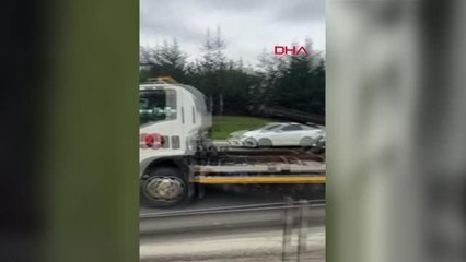 TIR'A ÇARPAN MİNİBÜSÜN SÜRÜCÜSÜ YARALANDI