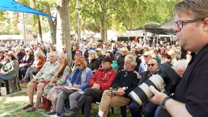 Author is welcomed in Adelaide after controversial tweets