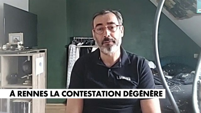 David Leveau : «À 00h30, des casseurs se sont réunis à 250, ont mis le feu à des palettes et ont bloqué la route de Lorient», à propos des débordements survenus à Rennes