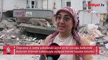 Depreme 3. katta yakalandılar! Balkonda bulunan internet kablosu sayesinde hayattalar