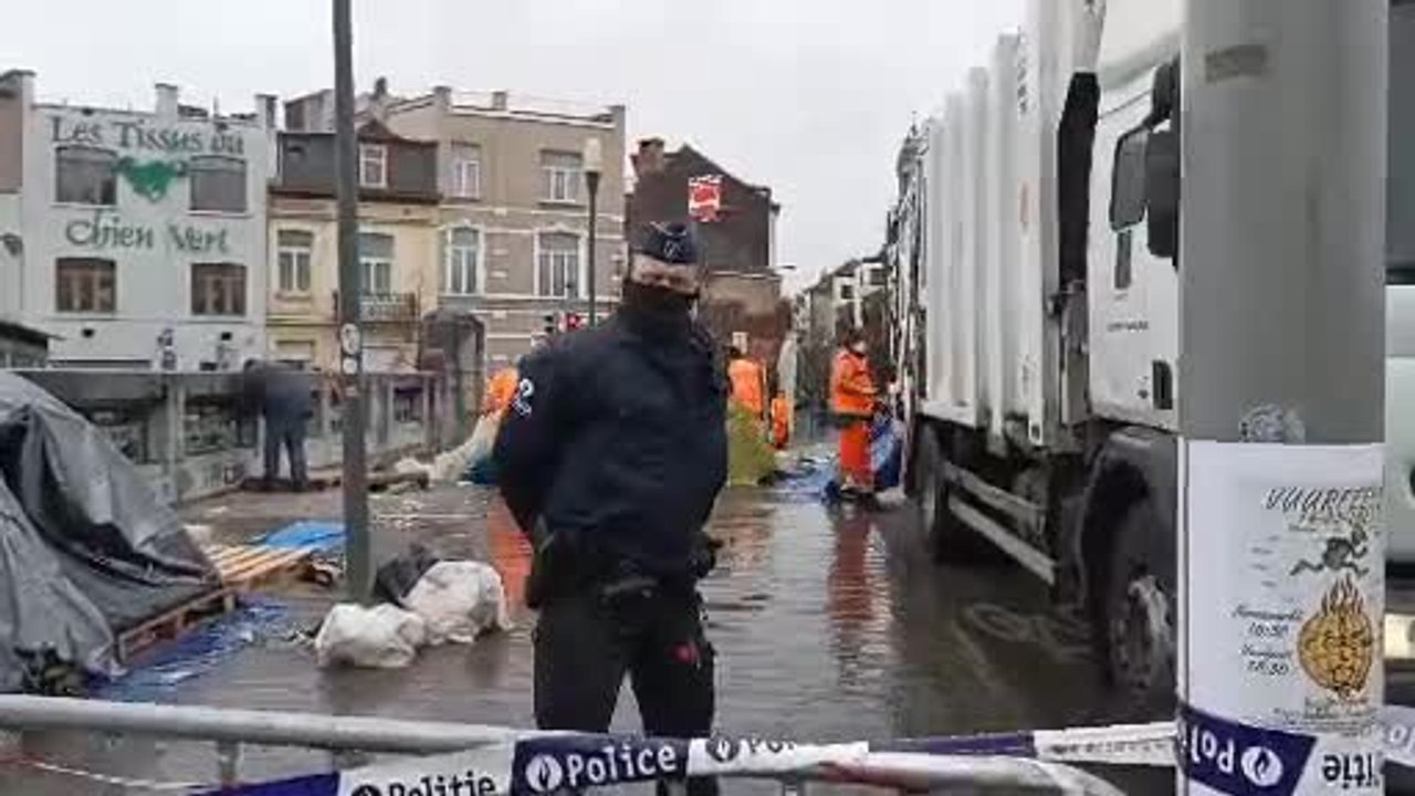 Crise de l’accueil: le campement de migrants évacué à Molenbeek