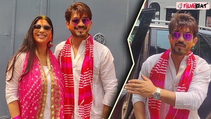 Arjun Bijlani and his wife Neha Swami spotted at Holi party । FilmiBeat