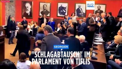 "Handfeste Demokratie": Schlägerei im georgischen Parlament