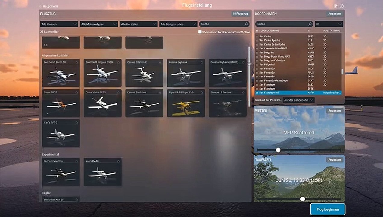 X-Plane 12 Gameplay: Drei Flugzeuge in Aktion