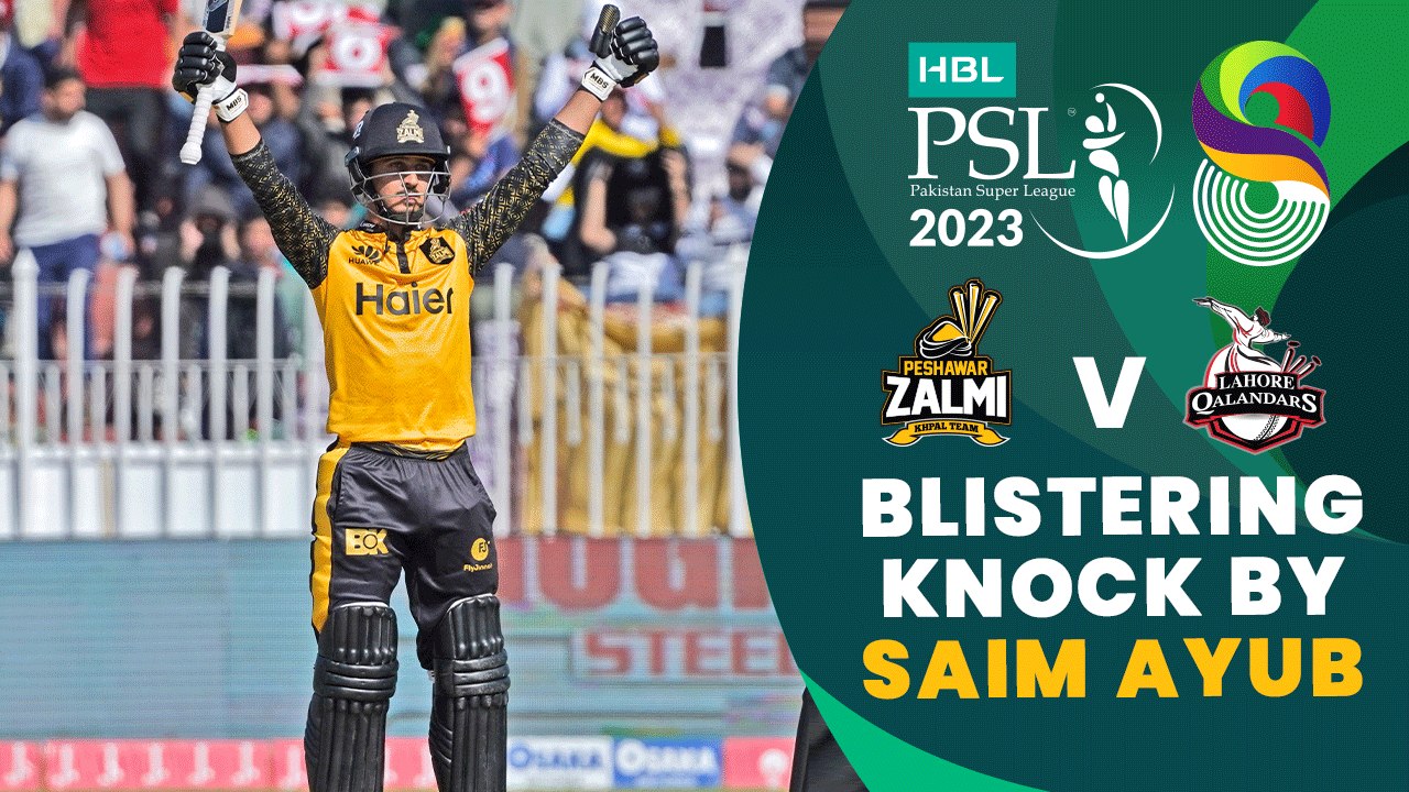 Blistering Knock By Saim Ayub | Peshawar Zalmi vs Lahore Qalandars | Match 23 | HBL PSL 8 | MI2T