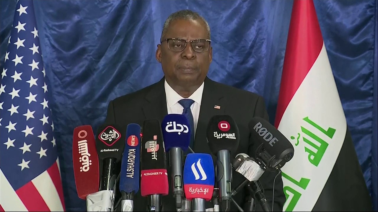 "متفائل بمستقبل الشراكة مع العراق".. كلمة أوستن بعد زيارته لبغداد