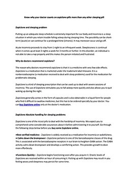 _Know why your doctor counts on zopiclone pills more than any other sleeping pill