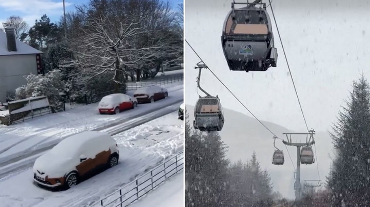 Heavy snow blankets Scotland as temperatures plummet below freezing
