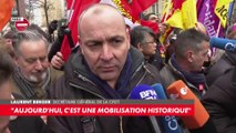 Laurent Berger : «On a une manifestation concrète, par le nombre, de l'opposition du monde du travail au 64 ans et à cette réforme des retraites»