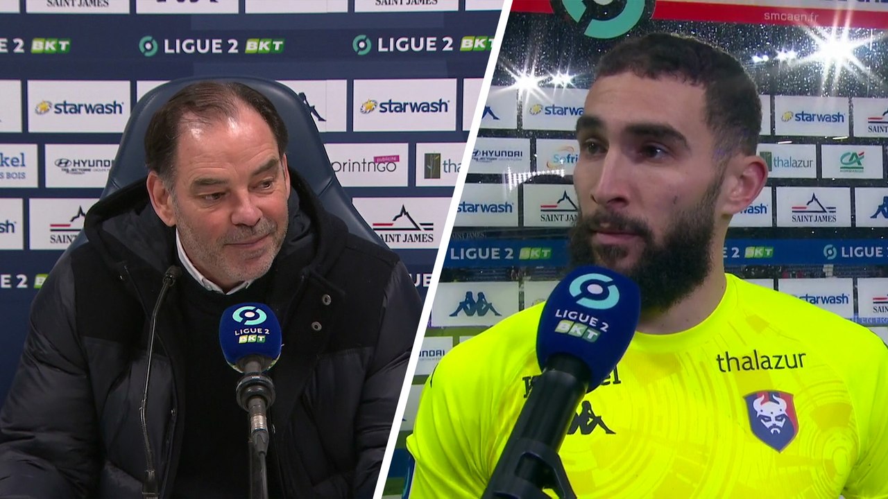 J26 Ligue 2 BKT : Les réactions de S.Moulin et A.Mandréa après SMCaen 0-0 FC Sochaux