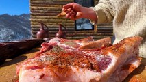 I Cooked Really Juicy Steaks! This is How We Cook Meat in Our Azerbaijani Village