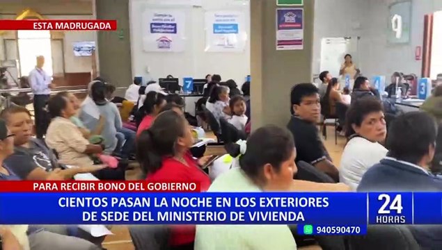 Decenas de ciudadanos pasan la noche en exteriores del Ministerio de Vivienda para acceder a bono