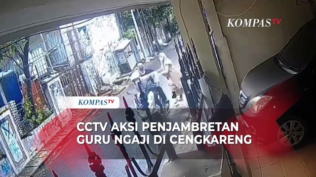 Terekam CCTV, Guru Ngaji di Cengkareng Jadi Korban Jambret