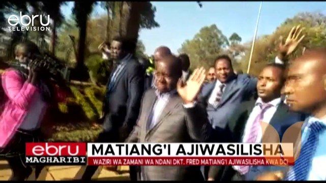 Waziri Wa Zamani Wa Ndani Dkt. Fred Matiang'i Ajiwasilisha Kwa DCI