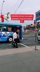 Cobrador ingenió novedoso método para jalar pasajeros