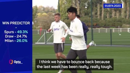 Spurs have to 'give everything' against Milan - Son