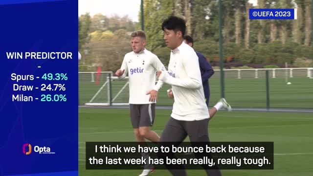 Spurs have to 'give everything' against Milan - Son