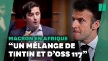 Tournée en Afrique de Macron : « un mélange de Tintin au Congo et d’OSS 117 en Afrique », dénonce un député