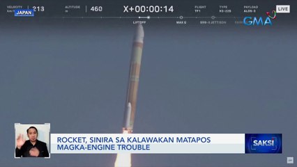 Rocket, sinira sa kalawakan matapos magka-engine trouble | Saksi