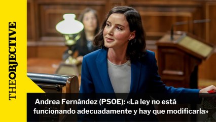 Andrea Fernández (PSOE): «La ley no está funcionando adecuadamente y hay que modificarla»
