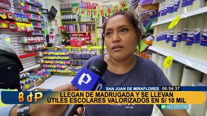 Robo en SJM: se llevan útiles escolares valorizados en S/ 10 mil