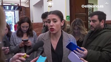 Irene Montero: “Es una mala noticia para las mujeres que el PSOE se dé la mano con el PP”