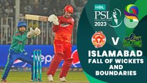 Let's Recap Islamabad United Fall of Wickets And Boundaries | Match 24 | HBL PSL 8 | MI2T