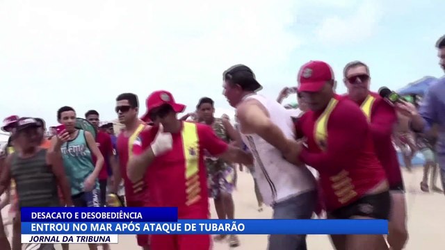 Banhista entrou no mar após ataque de tubarão