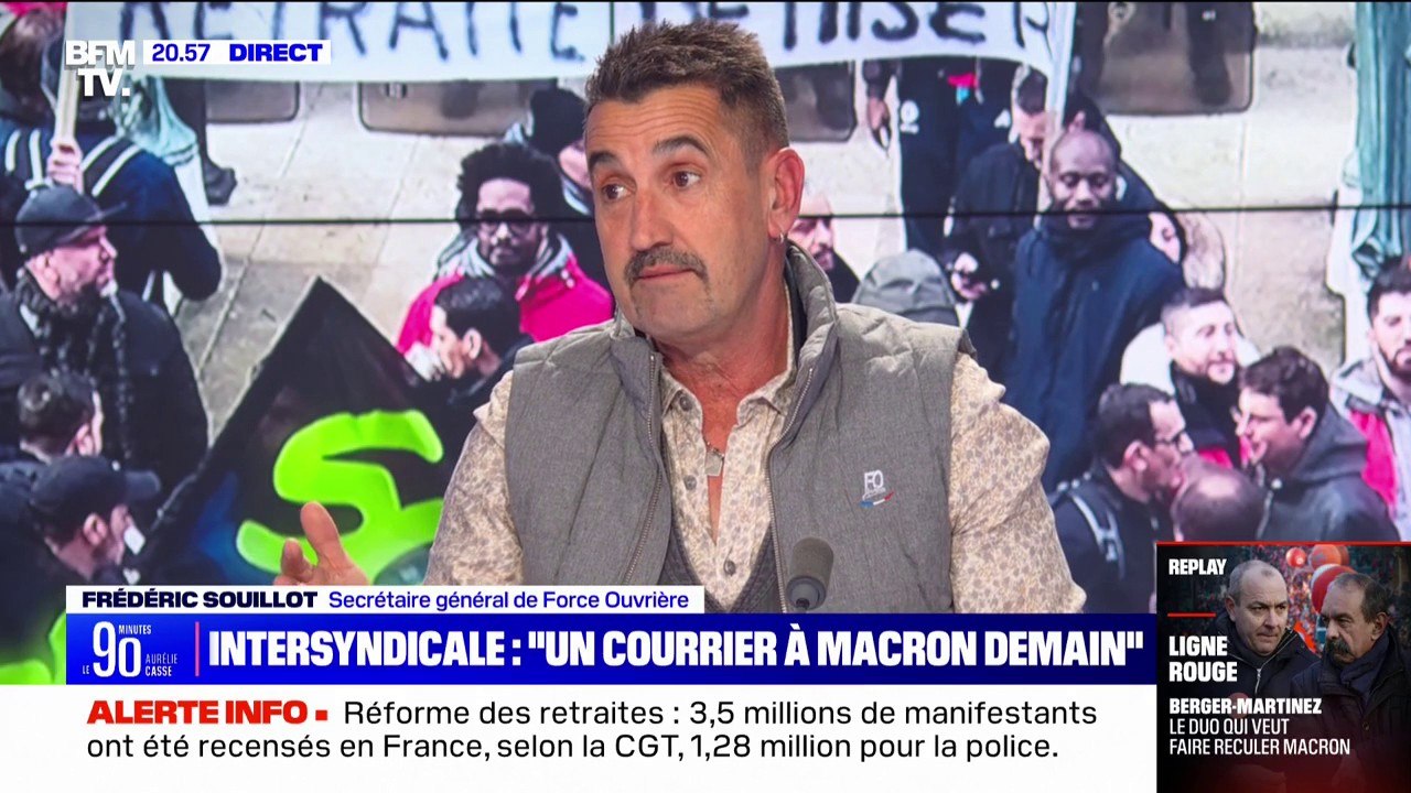 Frédéric Souillot (FO): "Si l'exécutif n'entend pas, il y a un risque d'énervement"