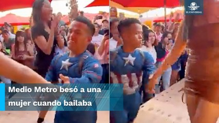 Medio Metro modo "Vengador"; se olvida de "El Chavo del 8" y aparece como el Capitán América
