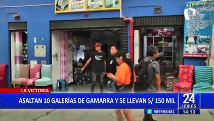 La Victoria: roban 10 galerías en Gamarra y se llevan S/ 150 mil en mercadería