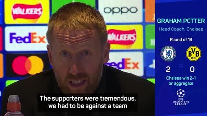 Potter hails 'special night' as Chelsea beat Dortmund to reach quarter-finals