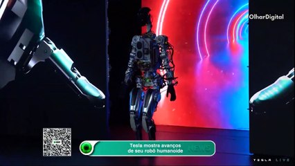 Tesla mostra avanços de seu robô humanoide